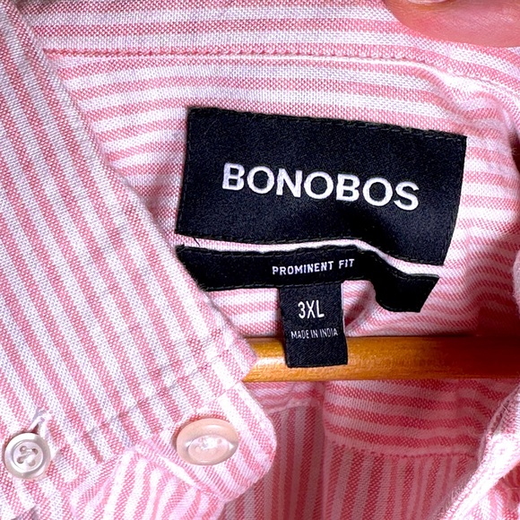 BONOBOS - Men’s Striped Button Down Shirt, Size 3XL - Picture 1 of 10